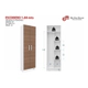 Escobero Organizador De Limpieza 1,80m 2puertas Blanco/choco