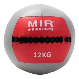 Pelota Sin Pique Mir Fitness Cuero Dynamax 12 Kg Gris Oscuro