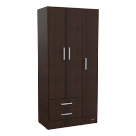 Placard 3 Puertas 2 Cajones Melamina Mosconi Dakar Wengue