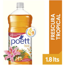 Poett Desinfectante Limpia Pisos Frescura Tropical 1,8 Lts