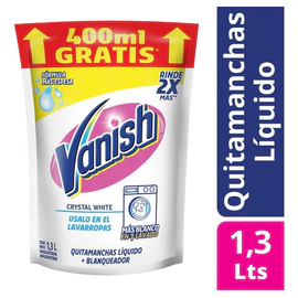 Vanish Quitamanchas Liquido White Doypack Repuesto 1.3 Lt