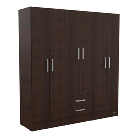 Placard 6 Puertas 2 Cajones Melamina Mosconi Dakar Wengue