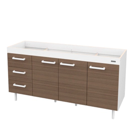 Bajo Mesada Sin Bacha Mueble Cocina Mosconi Express 1,60 Mts Carvalho Mezzo