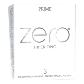 Preservativos Prime Zero Hiper Fino X 3 Unidades