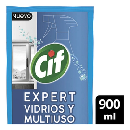 Limpiador Vidrios Y Mulitiuso Cif Expert 900 Ml Doypack