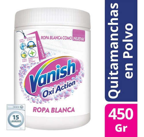 Vanish Oxi Action White Quitamanchas En Polvo 450 Gr Pote