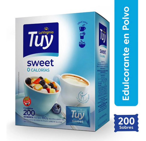 Edulcorante Tuy En Polvo Sweet Equilibrado 200 Sobres