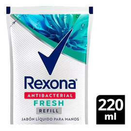 Jabón Líquido Antibacterial Rexona Fresh Refill X 220 Ml