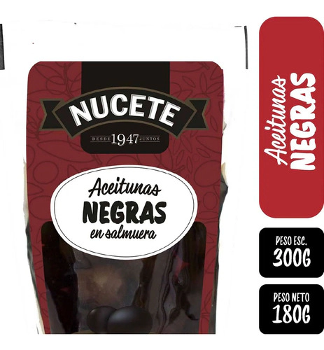 Aceitunas Negras Nucete Doypack 300 Gr