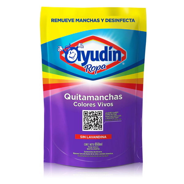Quitamanchas Ayudin Colores Vivos Liquido Doypack 650 Ml