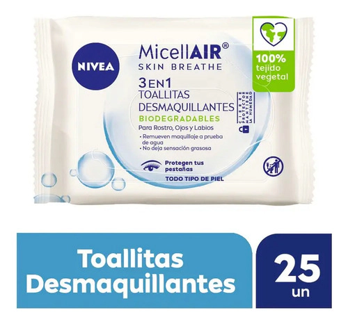 Toallitas Desmaquillantes Nivea Micelar 25 Un