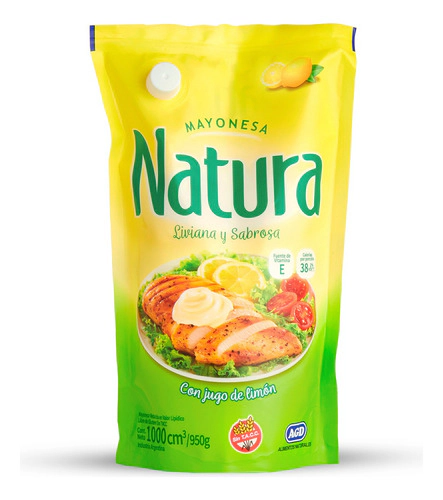 Mayonesa Natura Sin Gluten Doypack 950g