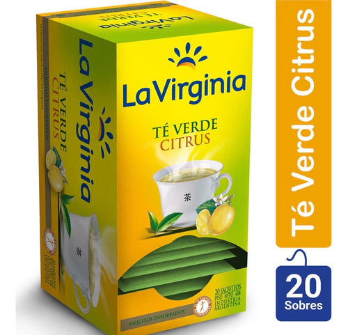 Te La Virginia Verde Citrus 20 Saquitos