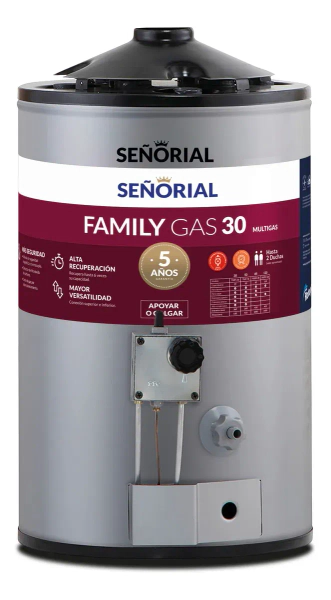 Termotanque Señorial Family 30 Lts A Gas Alta Recuperacion