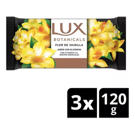 Jabón En Barra Lux Flor De Vainilla 3 Un 120 Gr