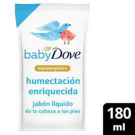 Jabón Líquido Dove Baby Repuesto Hidratante 180ml