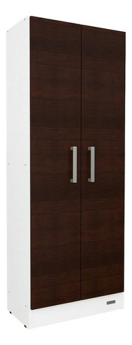 Escobero Organizador De Limpieza 1,80m 2puertas Blanco/choco