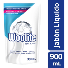 Woolite Jabón Líquido Ropa Extra Blanca Matic Repuesto 900ml