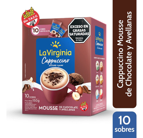 Cafe Saquitos La Virginia Capuccino Mousse Chocolate 10 Un