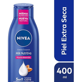 Crema Corporal Nivea Milk Nutritiva Piel Extra Seca 400 Ml Aceite De Almendras