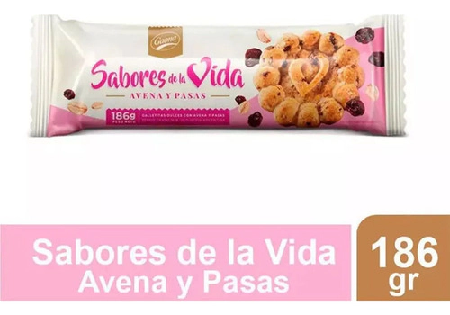 Galletitas Gaona Sabores De La Vida Avena Y Pasas 186 Gr