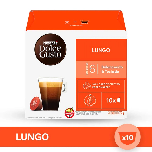 Cápsulas Lungo NESCAFÉ® Dolce Gusto® x10