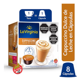 Café La Virginia Cappuccino Dulce De Leche 8 Cápsulas