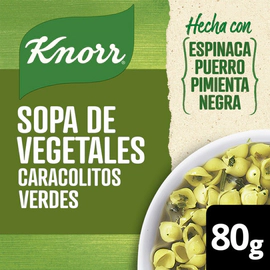 Sopa De Vegetales Knorr Caracolitos Verdes Sobre 80 Gr