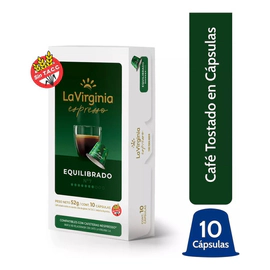 La Virginia Café Espresso Equilibrado N° 7 10 Cápsulas