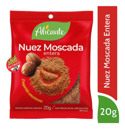 Alicante Nuez Moscada Entera X 20 Gr