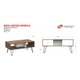 Mesa De Centro Ratona Living Nórdica Mosconi Venezia/blanco Venezia - Blanco