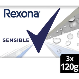 Jabón En Barra Rexona Sensible 3 Un 120 Gr