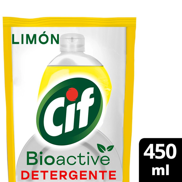 Detergente Cif Bioactive Limón 450 Ml Doypack