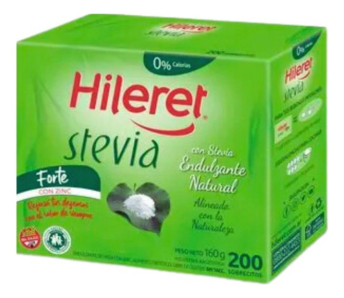 Edulcorante Hileret Stevia Forte 200 Sobres