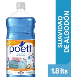 Desinfectante Poett Liquido Suavidad De Algodon 1,8 Lt