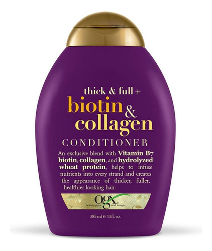 Acondicionador Ogx Thick & Full Biotin & Collagen 385 Ml