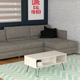 Mesa De Centro Ratona Living Nórdica Mosconi Venezia/blanco Venezia - Blanco