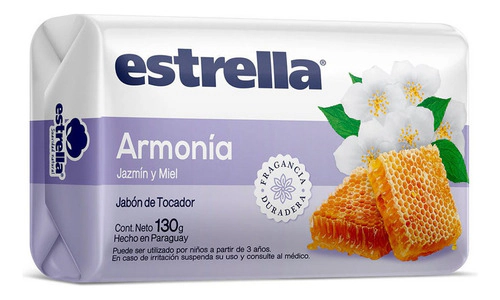 Jabon Estrella Armonia Jazmin & Miel 130 Gr