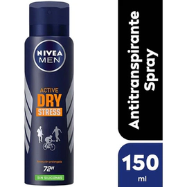 Desodorante Nivea Men Active Dry Stress Sin Siliconas 150 Ml