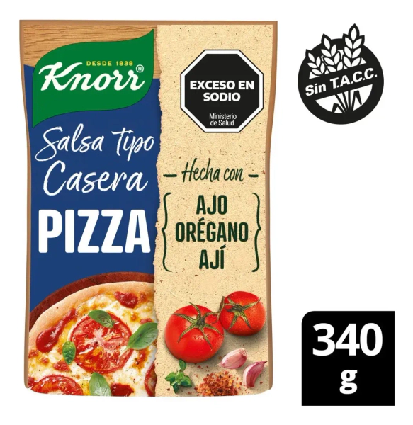 Salsa Lista Knorr Tipo Casera Pizza 340 G