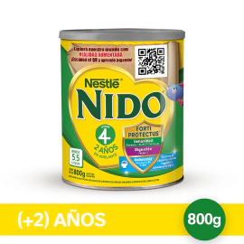 Leche En Polvo Nido Infantil 4 Doble Acción Lata 800 Gr