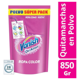 Vanish Quitamanchas En Polvo Rosa Repuesto 850 Gr Doypack