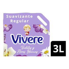 Suavizante Vivere Violetas Y Flores Blancas 3 Lt