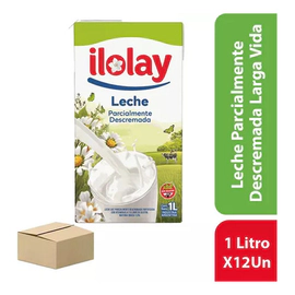 Ilolay Leche Larga Vida Parcialmente Descremada 1 Lt X12 Un