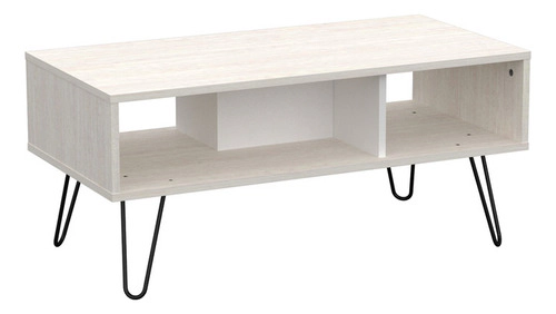 Mesa De Centro Ratona Living Nórdica Mosconi Venezia/blanco Venezia - Blanco