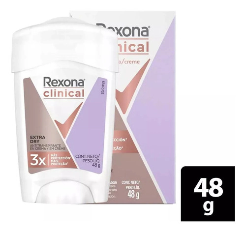 Antitranspirante En Crema Rexona Clinical Extra Dry 48 G Original