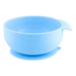Bowl Silicona Chicco Celeste 6m+ Celeste