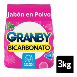 Jabón En Polvo Granby Bicarbonato Lavado A Mano De Rosas 3kg