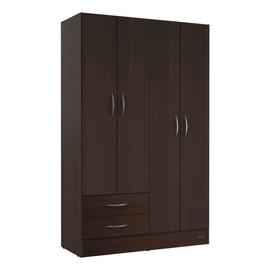 Placard Ropero 4 Puertas Mosconi Interior S/pintar Chocolate