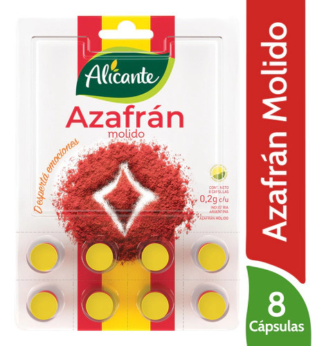 Azafran Molido Alicante 8 Capsulas